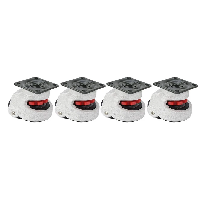 

4 Pcs Retractable Leveling Casters Industrial Machine Swivel Caster Castor Wheel for Office Chair Trolley 330 Lbs Capacity GD-40