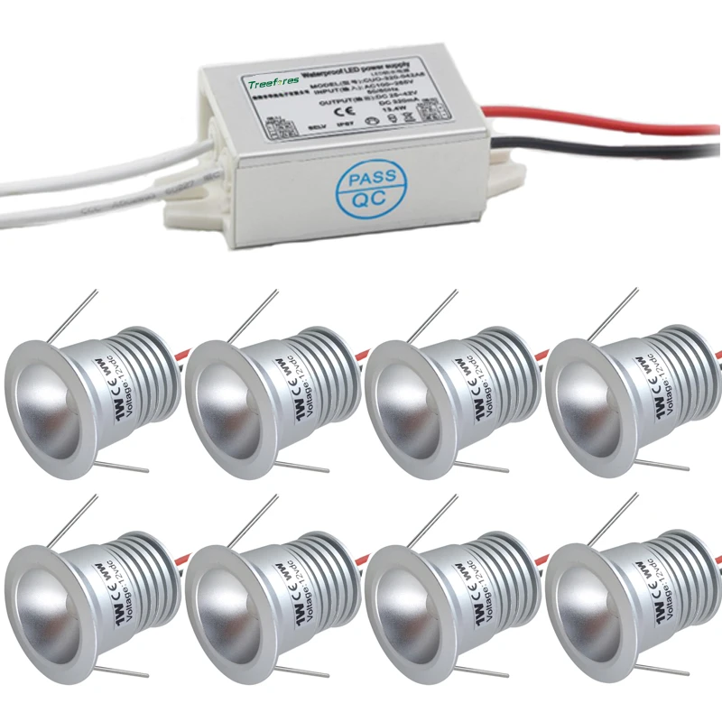 Minifoco LED con regulador de transformador para iluminación exteriores, luz de 25mm, regulable, RGB, 1W, DC12V, IP65, para jardín, fiesta, punto de estrellas|Focos LED| - AliExpress