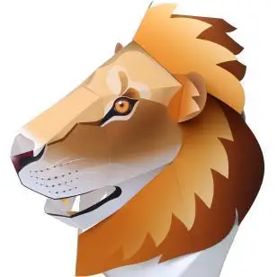 

Cosplay Lion Costume Ball Hood 3D Paper Model Geometry Handmade Paper-cut Creative Children Educational Toys Three-dimensional