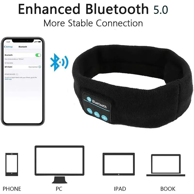 Bluetooth 5 0 Earphones headband sport True Wireless Stereo Headset for IPhone Xiaomi Huawei hifi With Mic Microphone IOS ANDROI