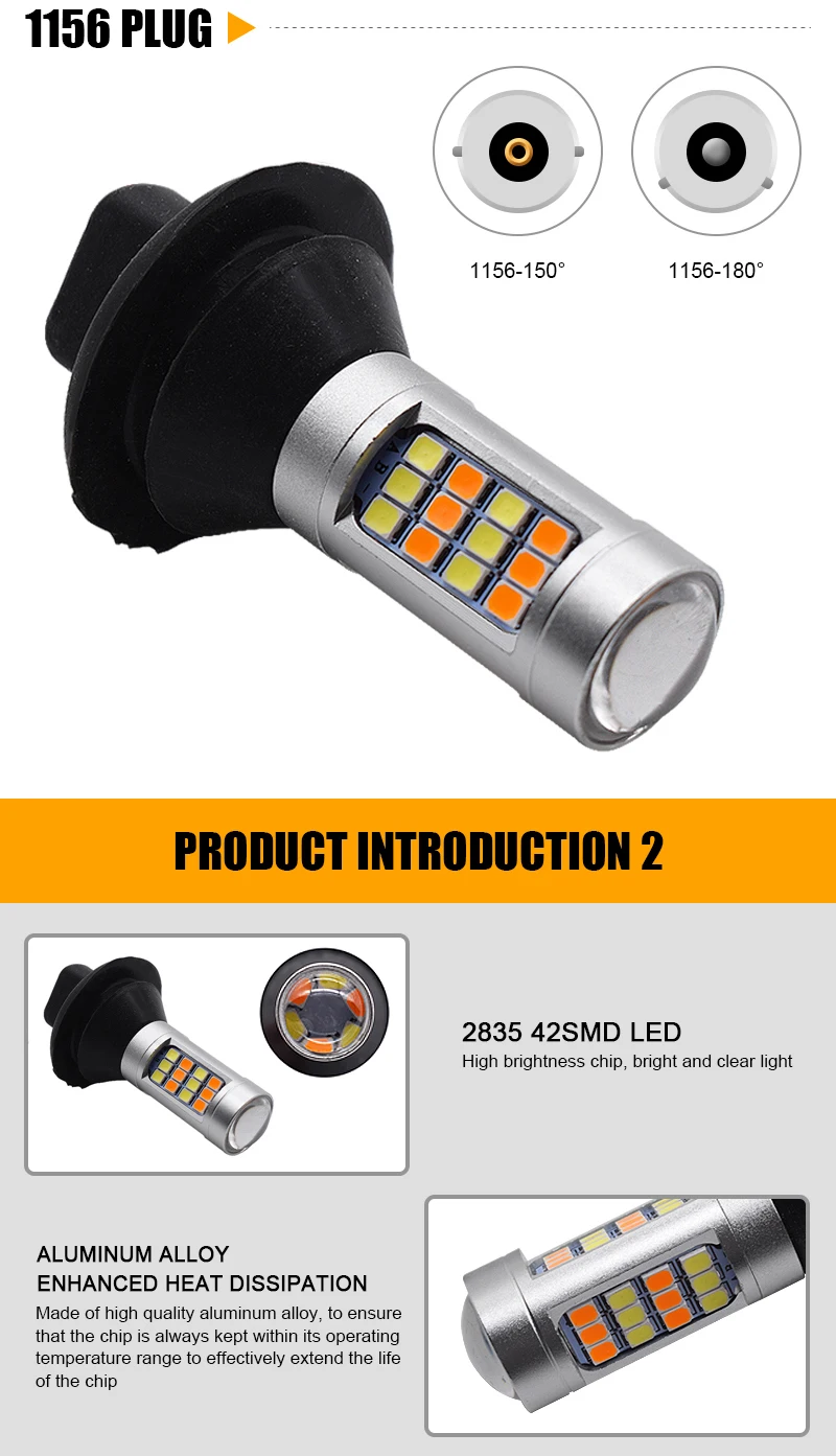 EURS 1156 BAU15S ba15s 42led Canbus DRL s25 T20 W21W WY21W 7440 светильник дневной ходовой светильник+ поворотник двойной режим парковочные лампы
