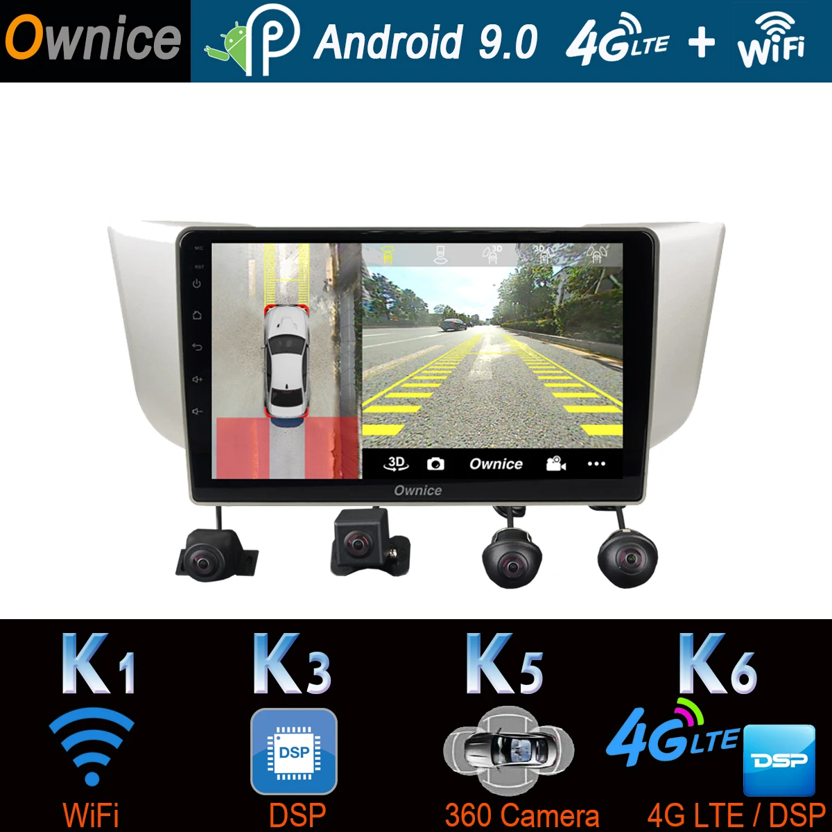 " 1Din 360 ° панорамный автомобильный dvd-плеер Android gps навигация для Lexus RX300 RX330 RX350 RX400H Toyota harrier 2003-2009 Автомобильный gps