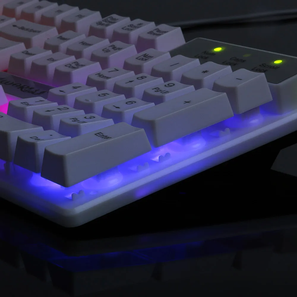 OMESHIN Высокое качество USB кабель освещение красочная светодиодная подсветка мультимедийный ПК игровая клавиатура Эргономика для снижения усталости