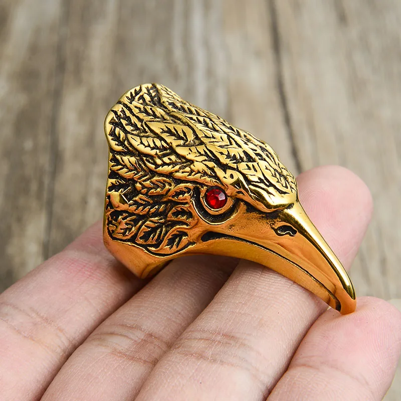 Кольцо Valily в стиле панк с орлом байкерское кольцо Винтажное хип хоп животным