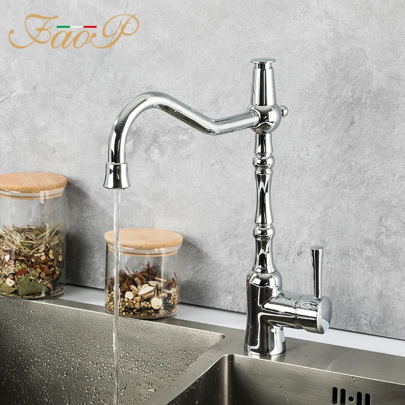 Faop Kitchen Faucets Brass Drinking Filtered Water Kitchen Faucet Mixer Single Handle Kitchen