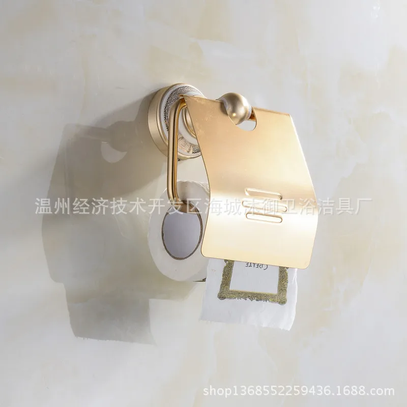 Mu yulai Sanitary Ware Space Brushed Aluminum Bathroom Hook Unit Toilet Paper Holder Tissue Box Toilet Paper Towel Holder Paper