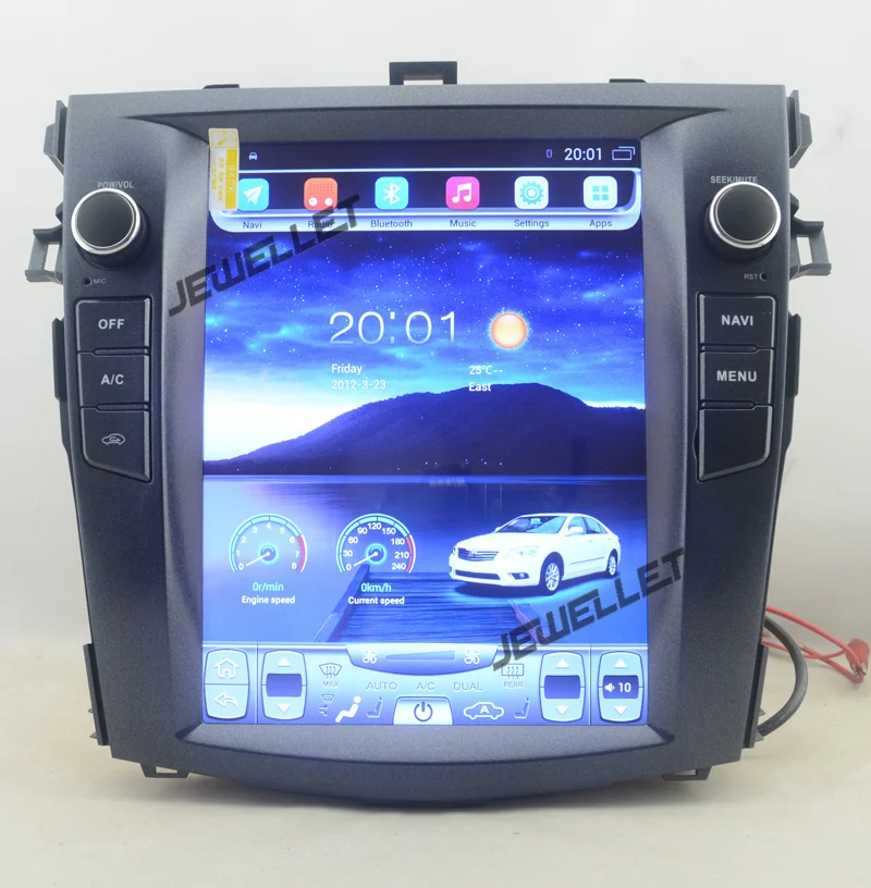 10," tesla стиль вертикальный экран Восьмиядерный Android 8,1 Стерео gps навигация для Toyota Corolla 2006-2013