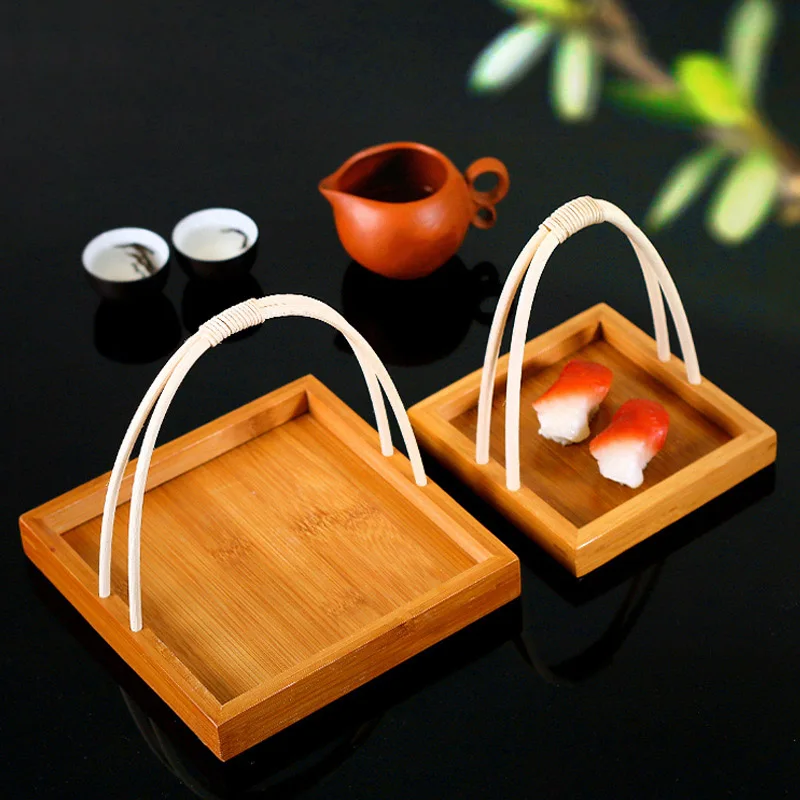1 шт. поднос-корзина для суши из бамбука | Дом и сад