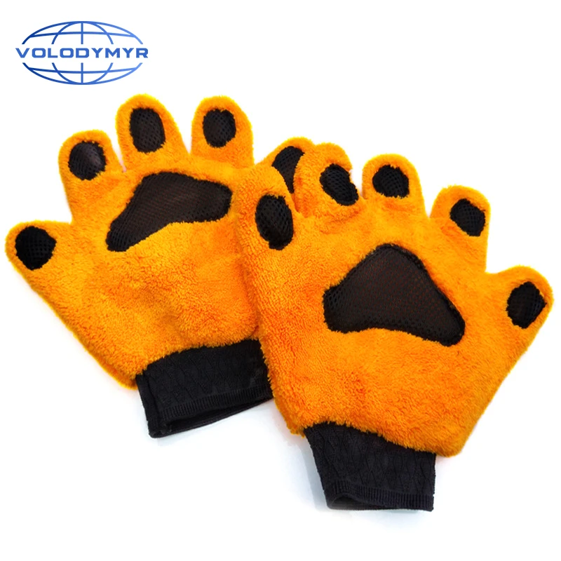 

Volodymyr Waterproof Car Wash Microfiber Chenille Gloves Car Cleaning Brush Detailing Mitt Double-faced Thick Glove Auto Care