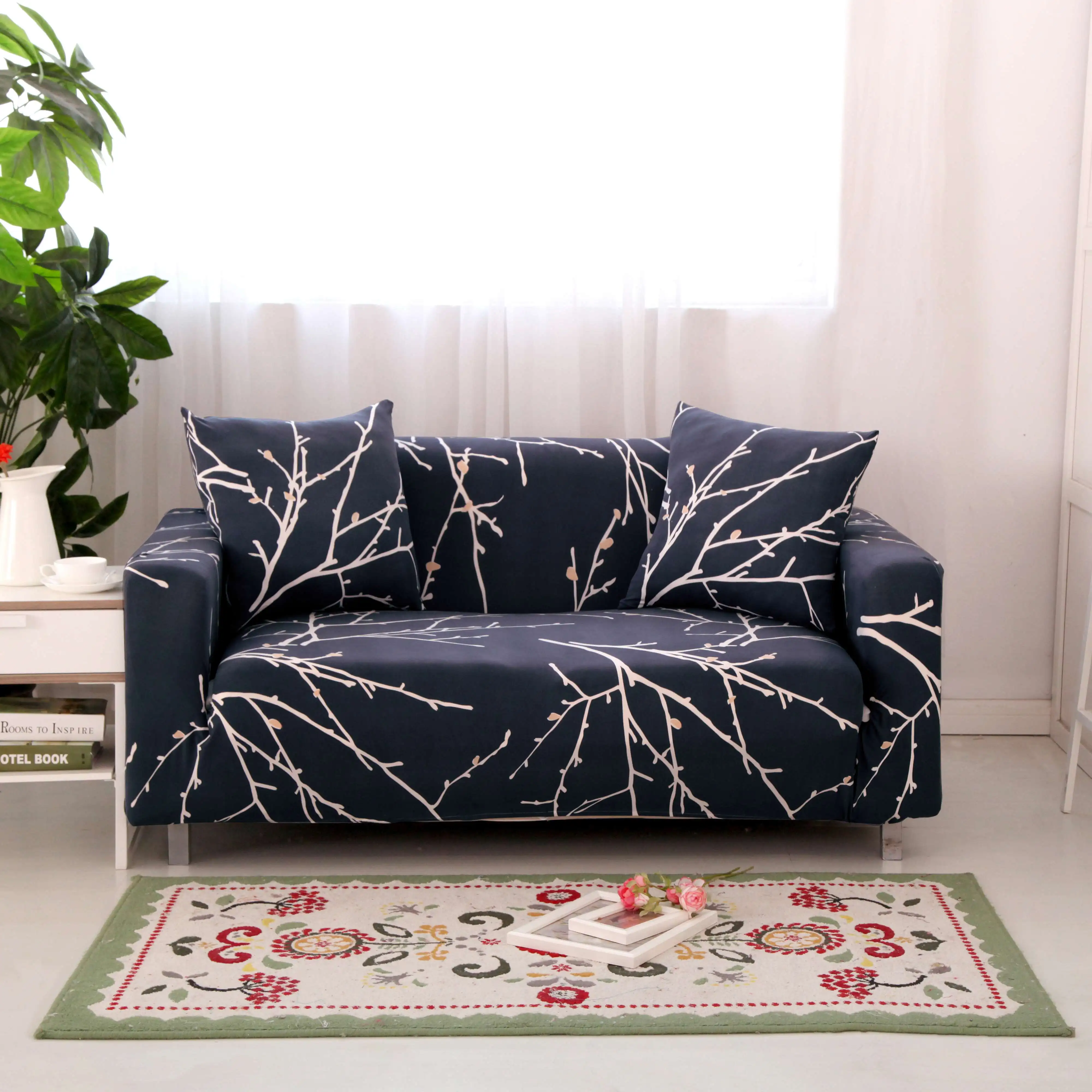 B Принтованный Диван Охватывает Протектор мебели полиэстер Loveseat крышка M l XL XXL XXXL XXXXL 1/2/3/4-seater Arm накидки на стулья для Гостиная - Цвет: B