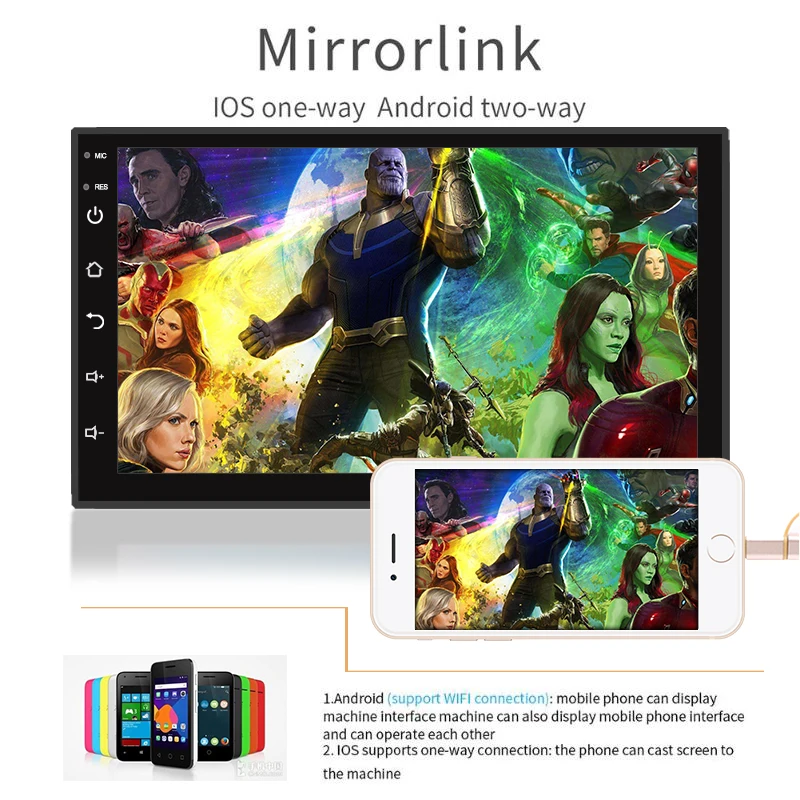 MFWNITBL 2 Din Android 8 1 Автомобильный мультимедийный видео плеер 7 &quotУниверсальный 2DIN