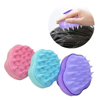 

Massage Anti-Hair Loss Shampoo Brush Adult Wash Hair Artifact Head Massage Shampoo Comb Silicone Brush Tooth Beauty Makeup Tool