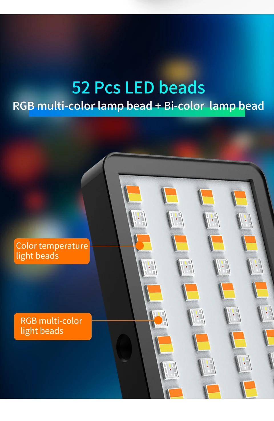 VILTROX Weeylife RB08P RGB 2500 K-8500 K мини видео светодиодный светильник портативный заполняющий светильник встроенный аккумулятор для фотостудии