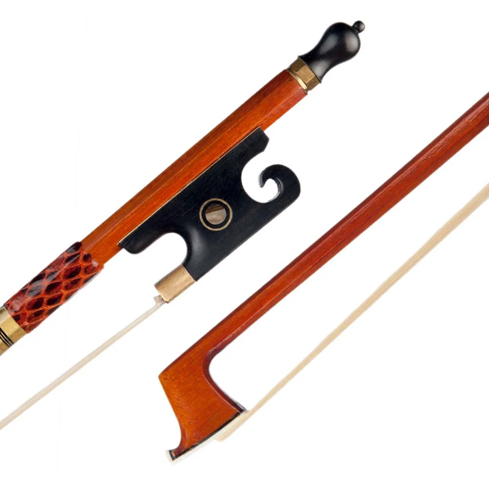 Скрипка Лук(Pernambuco лук-палка Ebony Лягушка конский хвост лук волос) для 4/4 полный размер скрипки