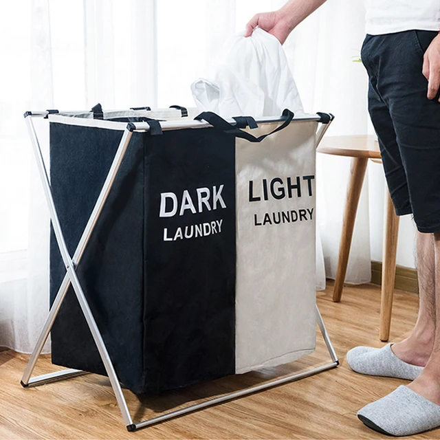 Mosoda Halper Sorter Alumínium Kosár 3 Szakasz, Vastag Pamut És Ágynemű, Hálócsomag Zseb Összecsukható Fogantyúkkal - Image 2