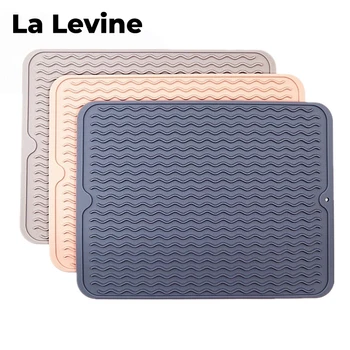 

Highend Simple Silicone Placemats Solid Color Drain Non Slip Table Bowl Mat Waterproof Oilproof Home Table Pads Tableware 30x40
