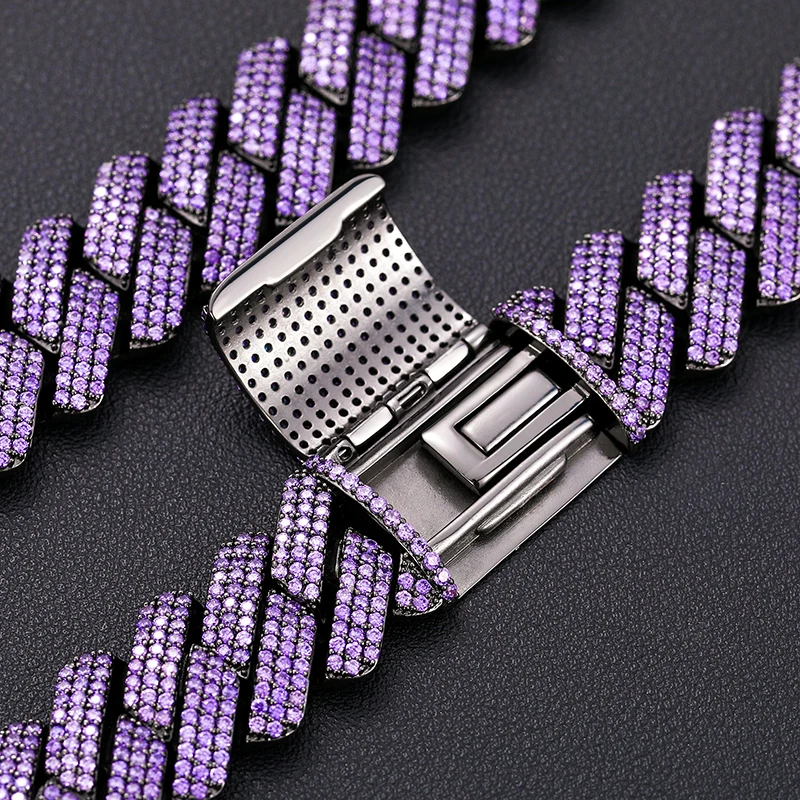 【BLACK PURPLE】VINTAGE CUBIC CHAIN NECKLACE☆男女兼用☆ BLACKPURPLE (ブラックパープル) Vintage Cubic Chain Necklace