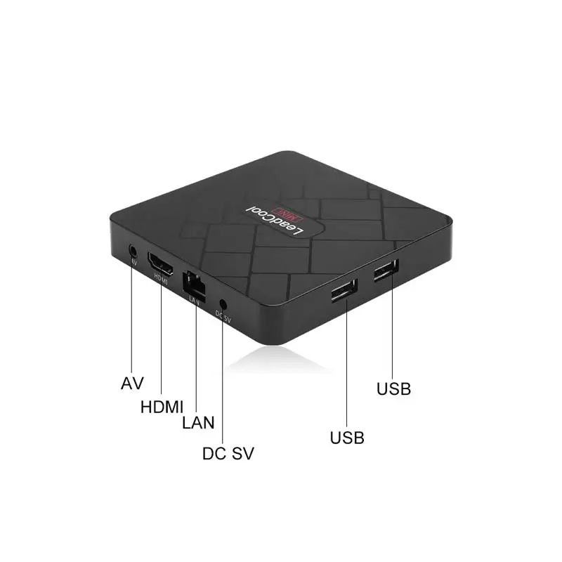 Leadcool Mini Smart Tv Box Android 8.1 French Arabic IPTV France Subscription QHDTV Code IPTV Netherlands Albania 4K Media Playe