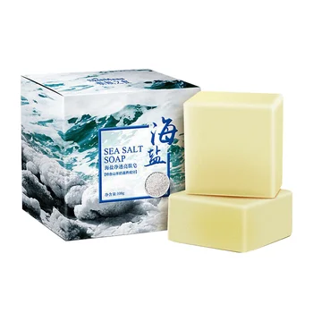 

100g Blackheads Pimple Skin Care Moisturizing Remove Mites Facial Brightening Oil Control Sea Salt Soap Smooth Shrinks Pores