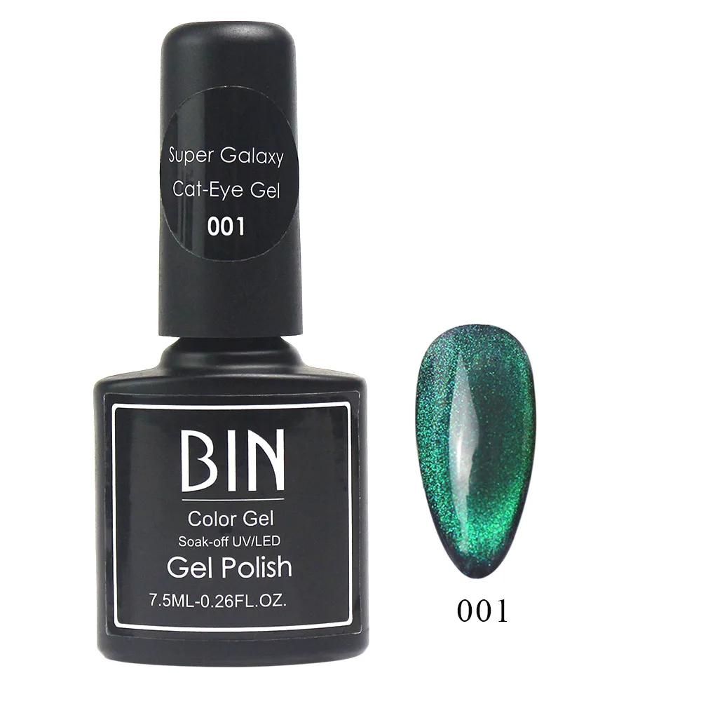 7.5Ml Nail Art Design Manicure Venalisa Soak Off Enamel 9D Cat Eyes Magnetic Gel Polish UV Gel Nail Polish Lacquer Varnish - Color: 01