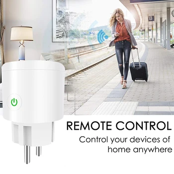 

10A/16A EU wifi Smart Plug with Power Monitor, wifi wireless Smart Socket Outlet with Google Home Alexa Voice Control