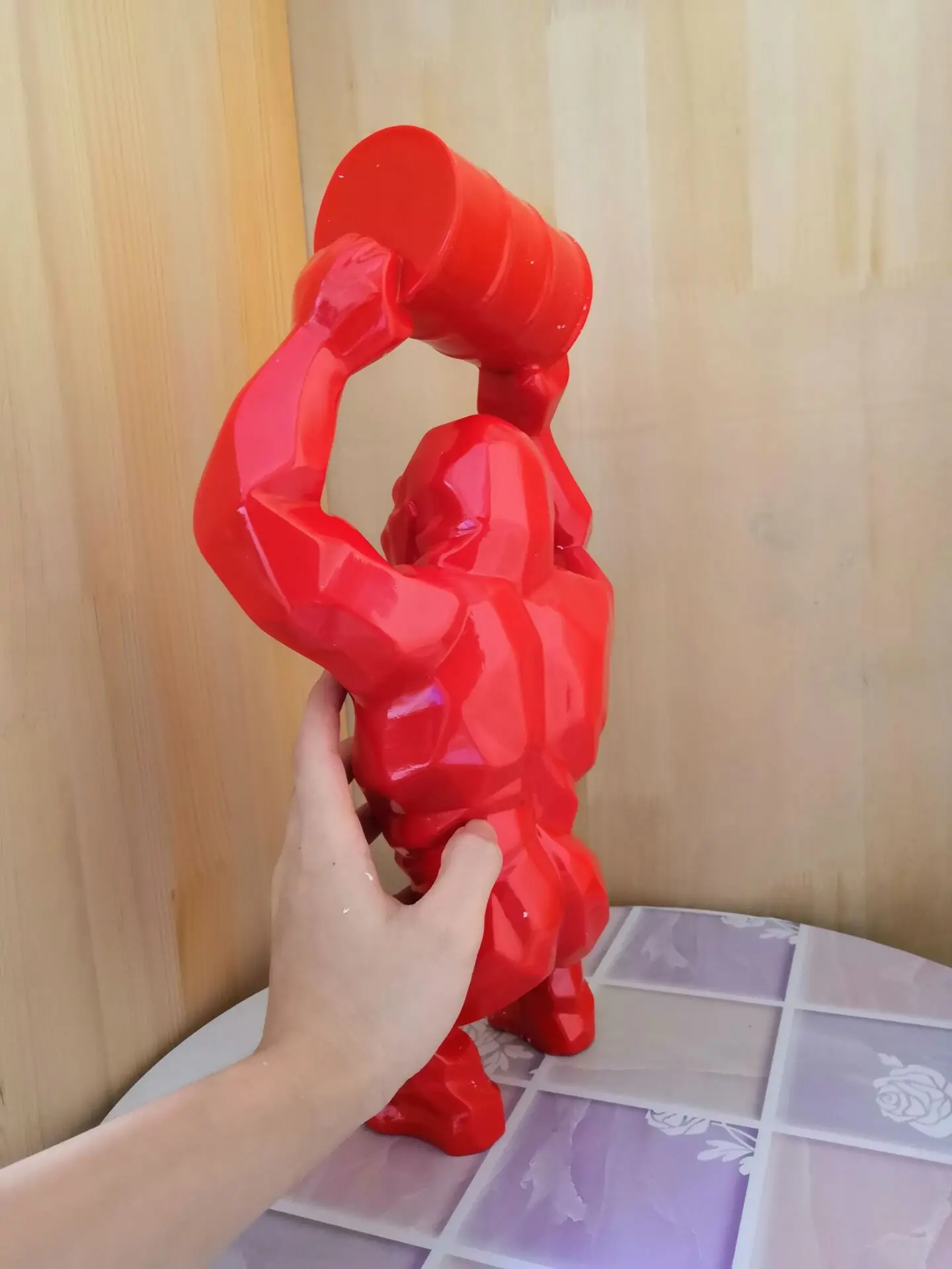 1" креативное украшение, арт-поделка животное резиновая Имитация Статуя Горилла бюст фигурка Коллекционная модель игрушечная коробка 40 см Z2071