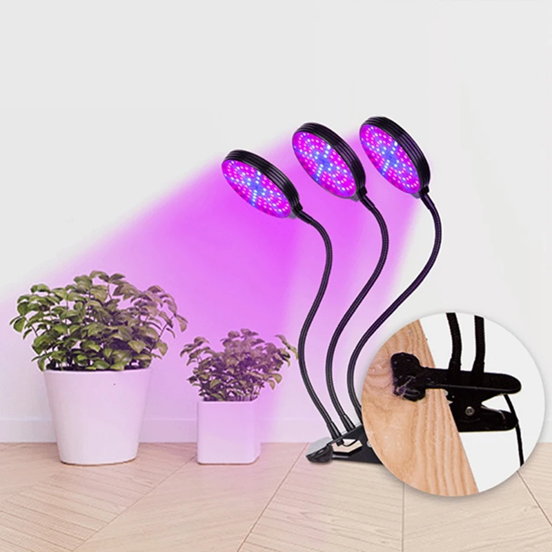 

ABUI-Clip Fill Lamp Adjustable Waterproof USB Interface High Power 78LED Plant Growing Light Timing Useful Dimming Round Outdoor
