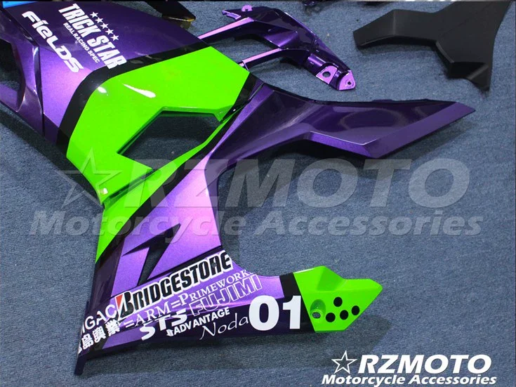 Лакированные мотоциклетные Обтекатели части для kawasaki Ninja400 EX400 все виды цветов № 3010
