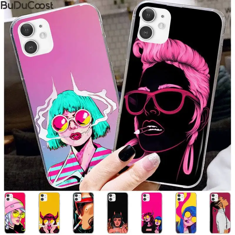 

Fashion bad girl Bling Cute Phone Case For iphone 11 Pro11 Pro Max X 8 7 6 6S Plus 5 5S SE cass