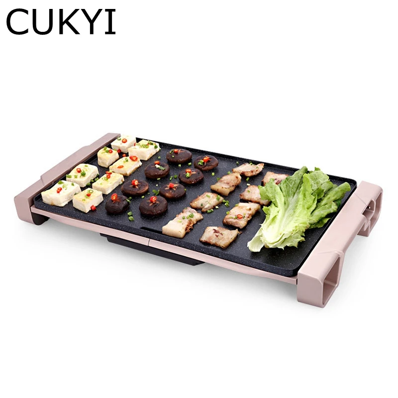 

CUKYI household Electric Grills & Electric Griddles Barbecue Smokeless Nonstick Medical stone Multifunctional frying pan 1800W