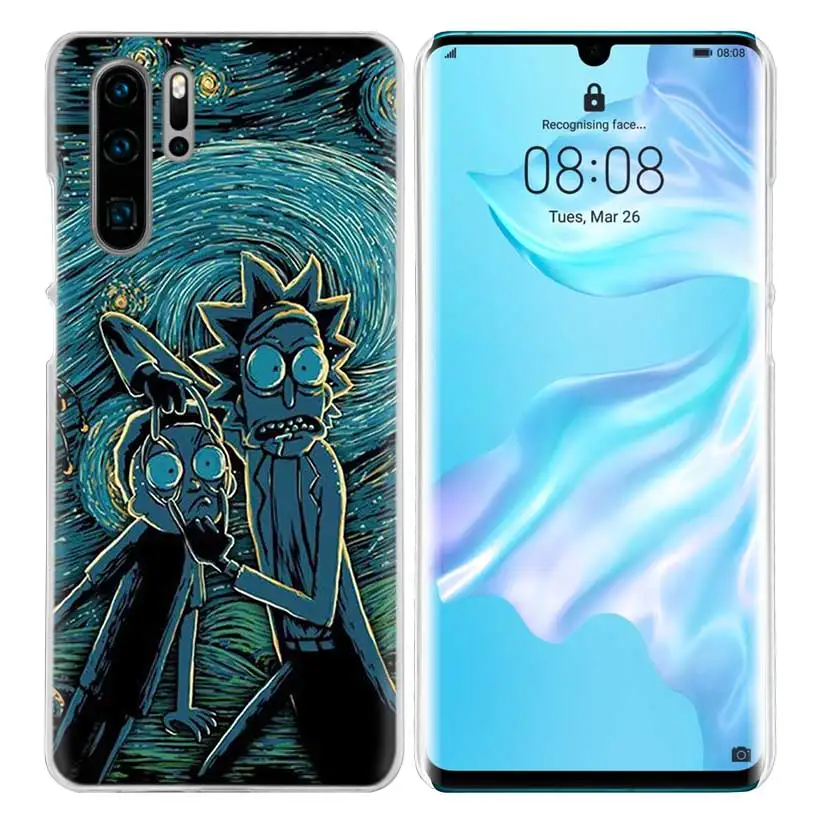 Чехол Rick And Morty Sky для huawei P20 P Smart Z Plus P30 P10 P9 P8 mate 30 20 10 Lite Pro жесткий чехол для телефона из аниме - Color: 02