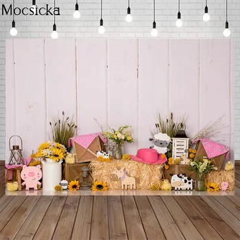 

Mocsicka Birthday Backdrop Real Scene Animal Model Newborn Baby Child Portrait Photography Background Decorative Photo Studio