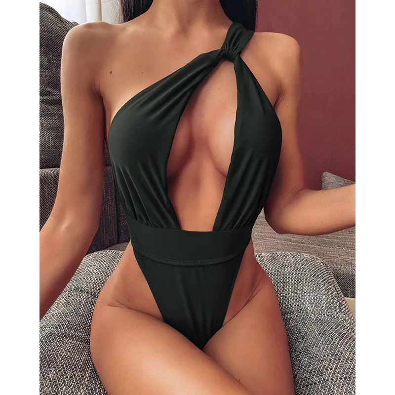 76354 Black Черно-белый сдельный купальник с высокой посадкой, женский купальник, монокини с пуш-ап,, летний купальный костюм, пляжная одежда, бикини - Цвет: 76354 Black
