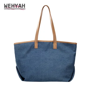 

Wahyah Canvas Handbags Ladies Hand Bag for Woman 2019 Shoulder Clutch Bag Leather Women Bags Handbags and Purse bolsos ZY127