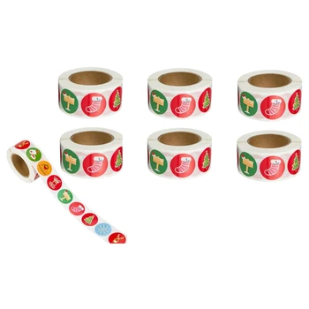 

Christmas Ornaments Sticker Roll 500PCS Per Roll Very Suitable for Christmas Themed Scrapbooks and Decorations