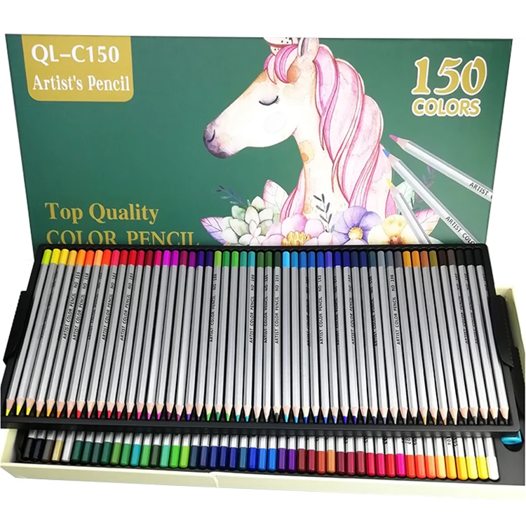

150 Colors Drawing Watercolor Pencil Set Round Size Color Pencil colored wood child arts
