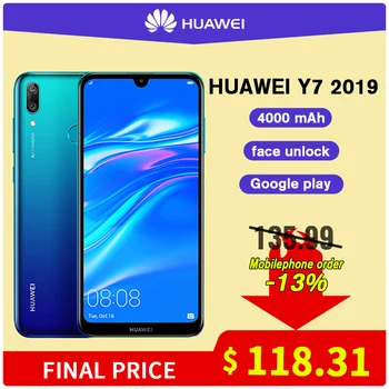 

Huawei Y7 2019 Global Version enjoy 9 3GB 32GB Smartphone Snapdragon 450 Octa Core Mobile Phone 4000mAh Battery 6.26 inch Screen