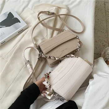 

Network hong yang Gas Little Bag Female Summer 2020 New Style shi tou wen Simple Single-shoulder Crossbody Bag Versatile Hand Sq