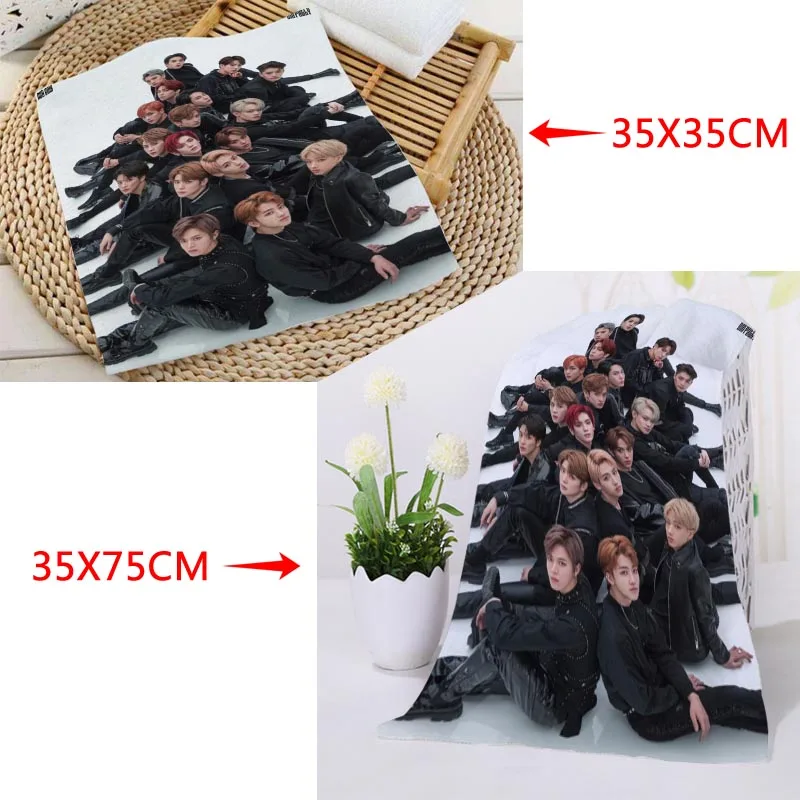 Custom KPOP NCT Printed Square Towels Microfiber Absorbent Quick-dry Towel cotton Kids Beathroom washcloth handkerchief