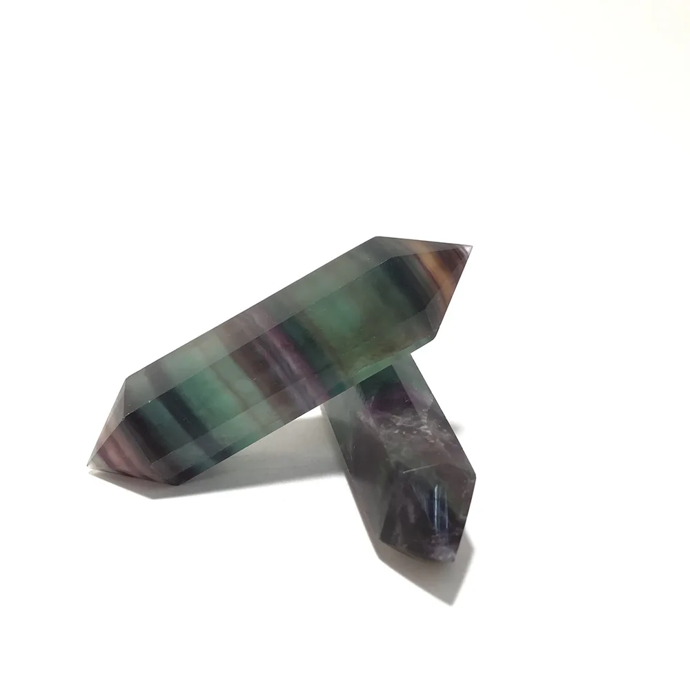 High Quality Colorful Fluorite Point Shape Stone Hand Crafted& Polished For Gift&Home Decor WT