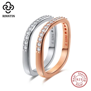 

Effie Queen S925 Sterling Silver Rings For Women AAA Cubic Zircon Prong Setting Fashion Ring Luxury Female Fine Jewelry TSR50