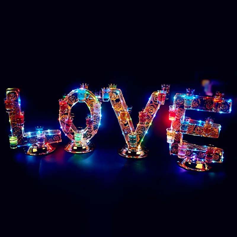 Rechargeable Luminous Light Up LED Bar Cocktail Cup Holder KTV Party Decoration Colorfull Changed Wine Rack Many Styles