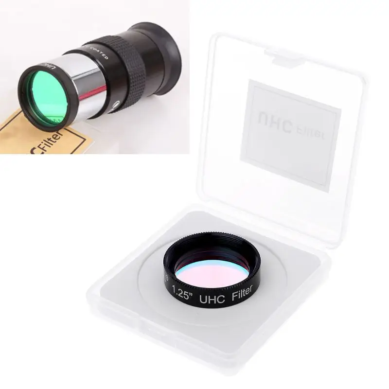 

UHC Filter 1.25" Telescope Filter for Astronomy Telescope Monocular Eyepiece Improve Image Contrast Reduces Light Pollution S20