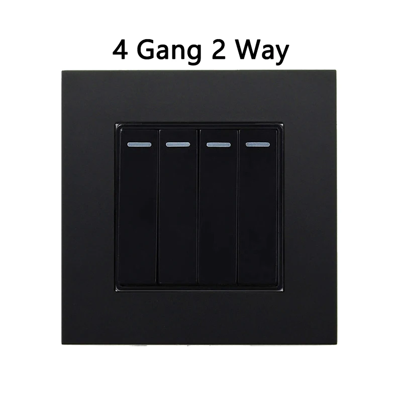 4 Gang 2 Way Atlectric вкл/выкл кнопка выключателя питания 1 2 3 4 банды ЕС FR разъем питания 86 Тип Двойной тройной Четырехместный разъем ПК панель с USB портом выключатель света,переключатель,кнопки - Цвет: 4 Gang 2 Way