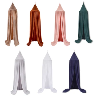 

KAMIMI Baby Bed Curtain Children Room Decoration Crib Netting Baby Tent Washed Cotton Cloth Hung e Baby Mosquito Net Photogra