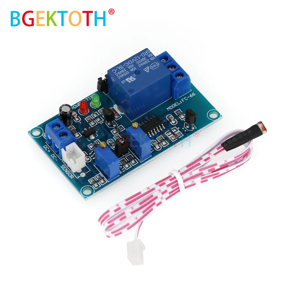 

Photosensitive Resistor Sensor Relay Module Light Controlled Delay Adjustable Switch 5V 12V 24V Relay Module