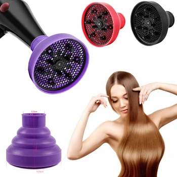 

Hig Home Salon Curly Hair Diffuser Cover Foldable Sillicone Hairdressing Curl DIY Blower Hairs Styling Accessories