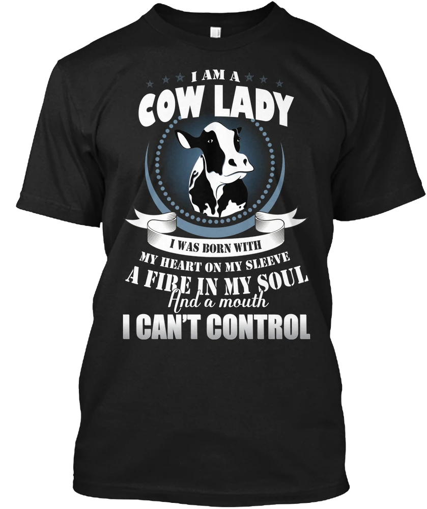 Men T shirt T-Shirt I am a cow lady Women tshirt | Мужская одежда
