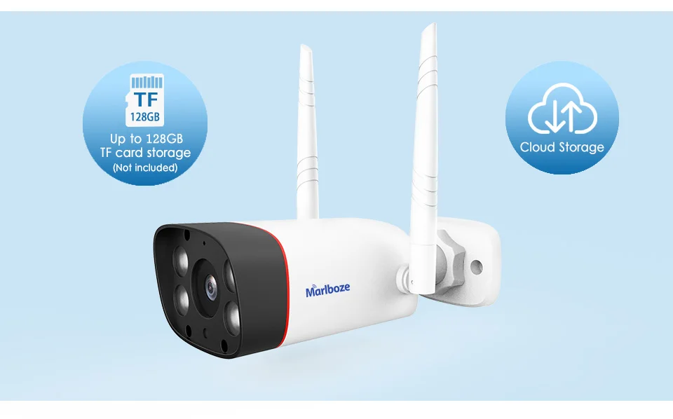 Marlboze 1080P наружная внутренняя wifi камера водонепроницаемая цилиндрическая ip-камера веб-камера приложение ночного видения дистанционное управление домашняя камера