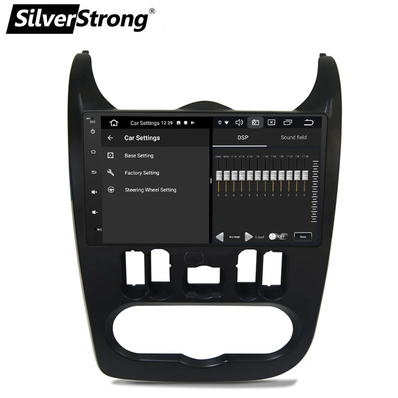 SilverStrong 1DIN IPS 9 дюймов Android 10 радио для Renault Logan I Sandero Lada Lergus Dacia Duster Автомобильный
